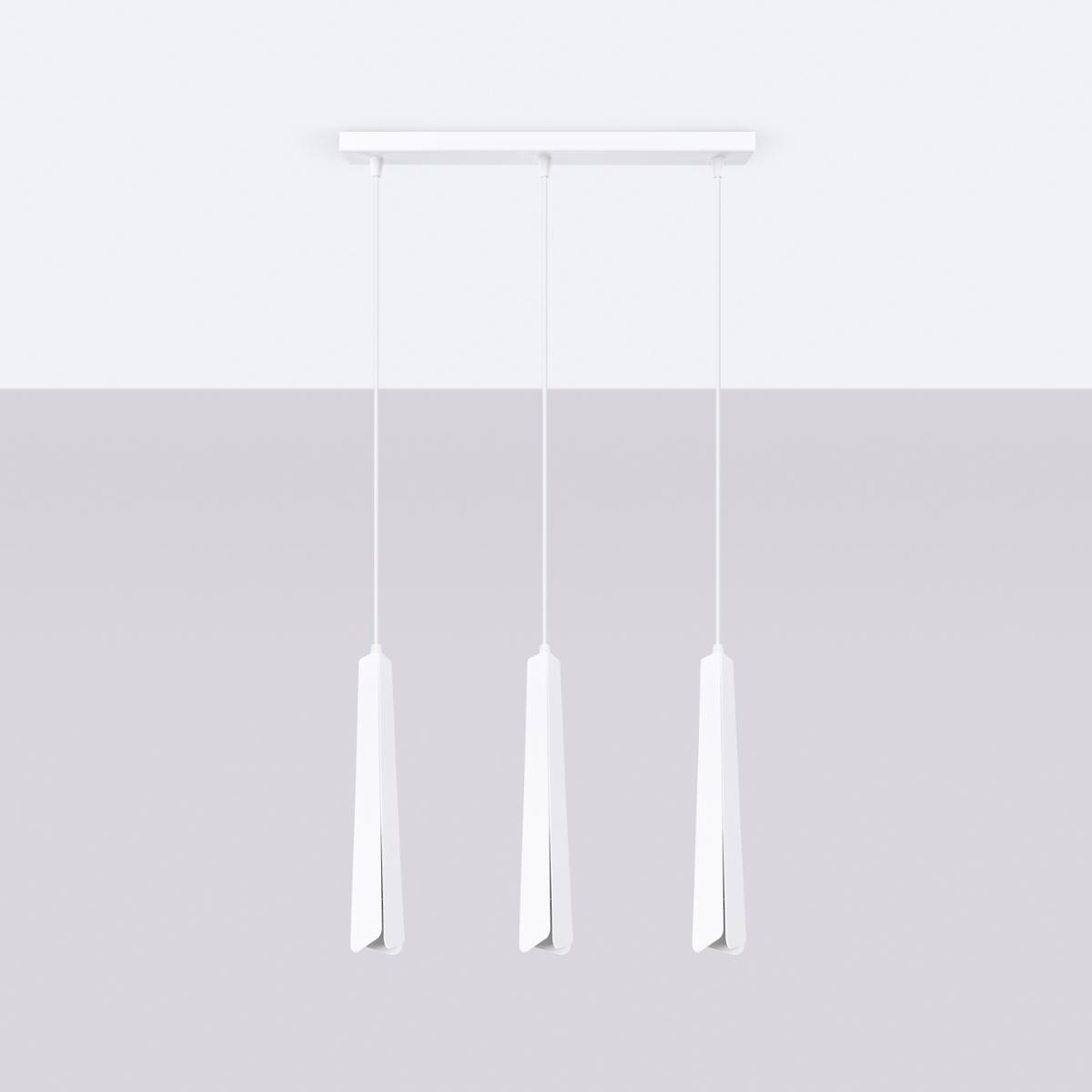 Sollux Lámpara colgante PRYSM 3L blanca 