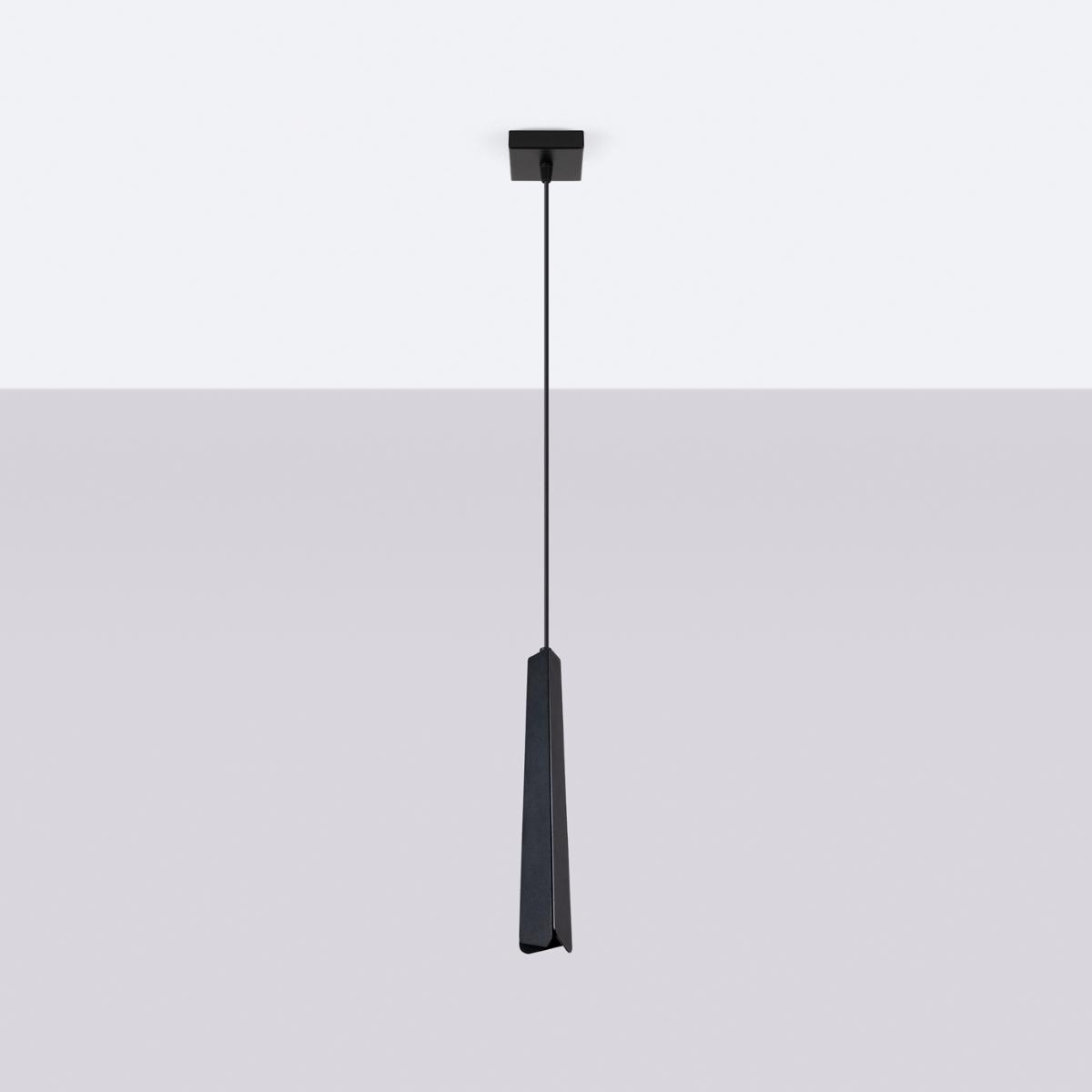 Sollux Lámpara colgante PRYSM 1 negra 