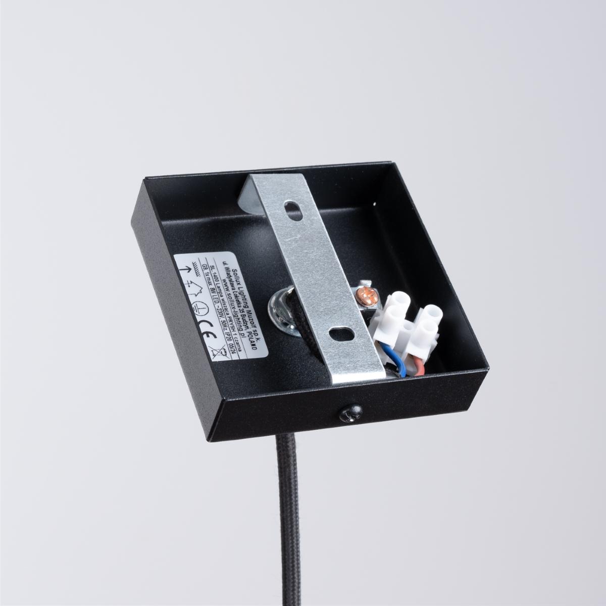 Sollux Lámpara colgante PRYSM 1 negra 