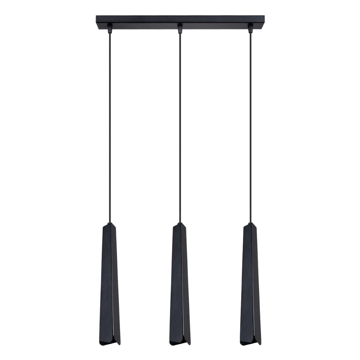 Sollux Lámpara colgante PRYSM 3L negra 