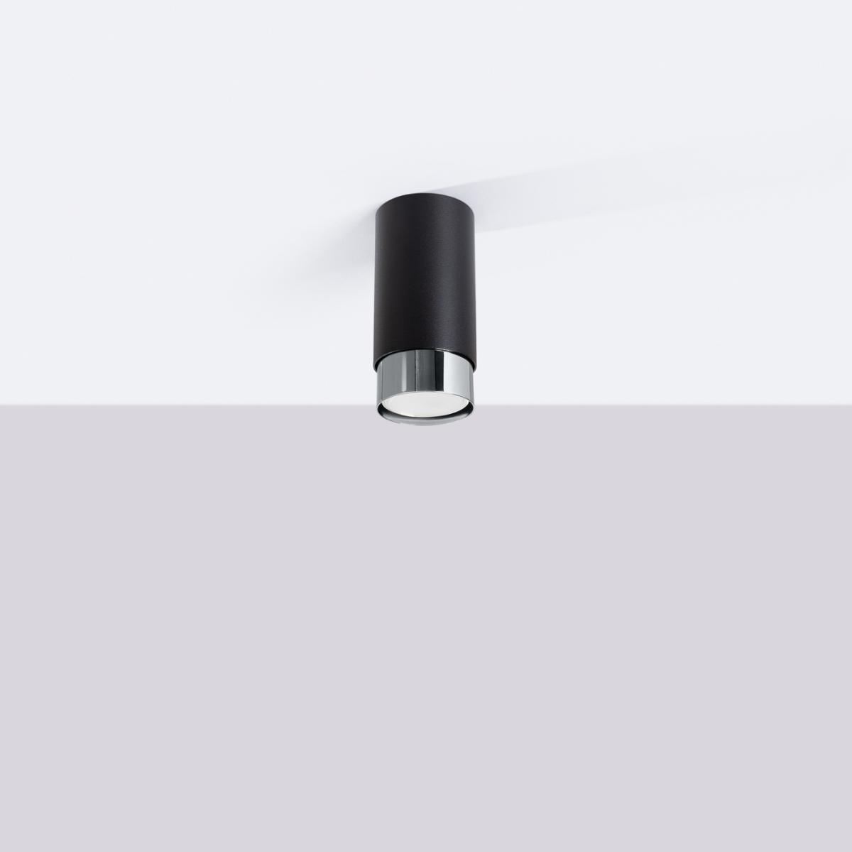 Sollux Lámpara de techo NERO 12,5 negro/cromo N/A