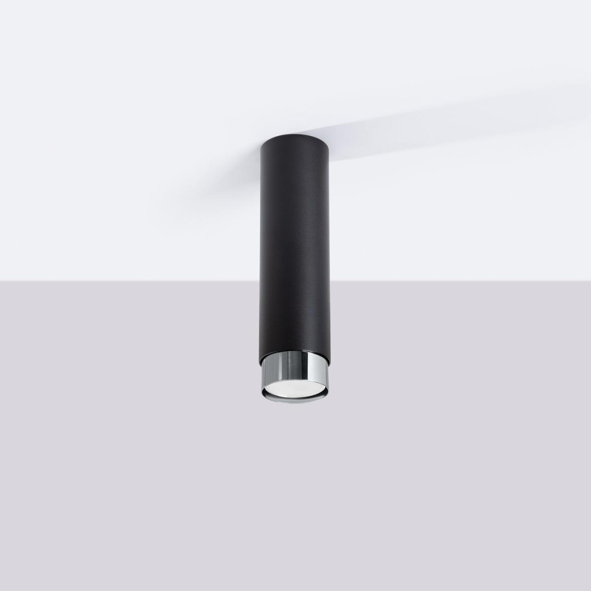 Sollux Lámpara de techo NERO 22,5 negro/cromo N/A
