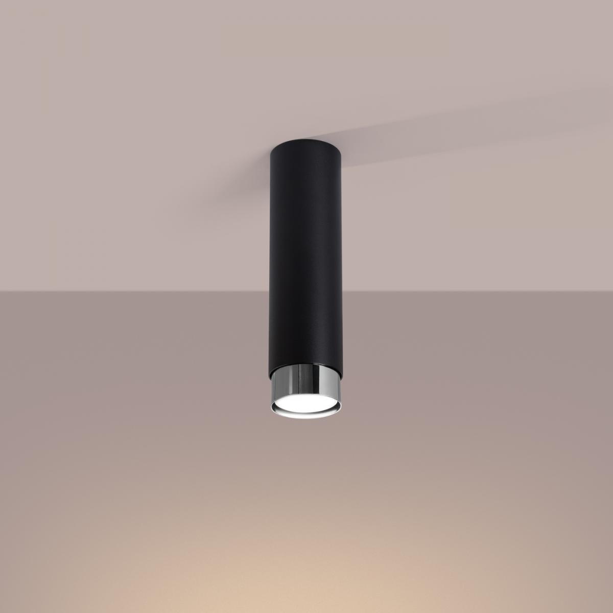Sollux Lámpara de techo NERO 22,5 negro/cromo N/A