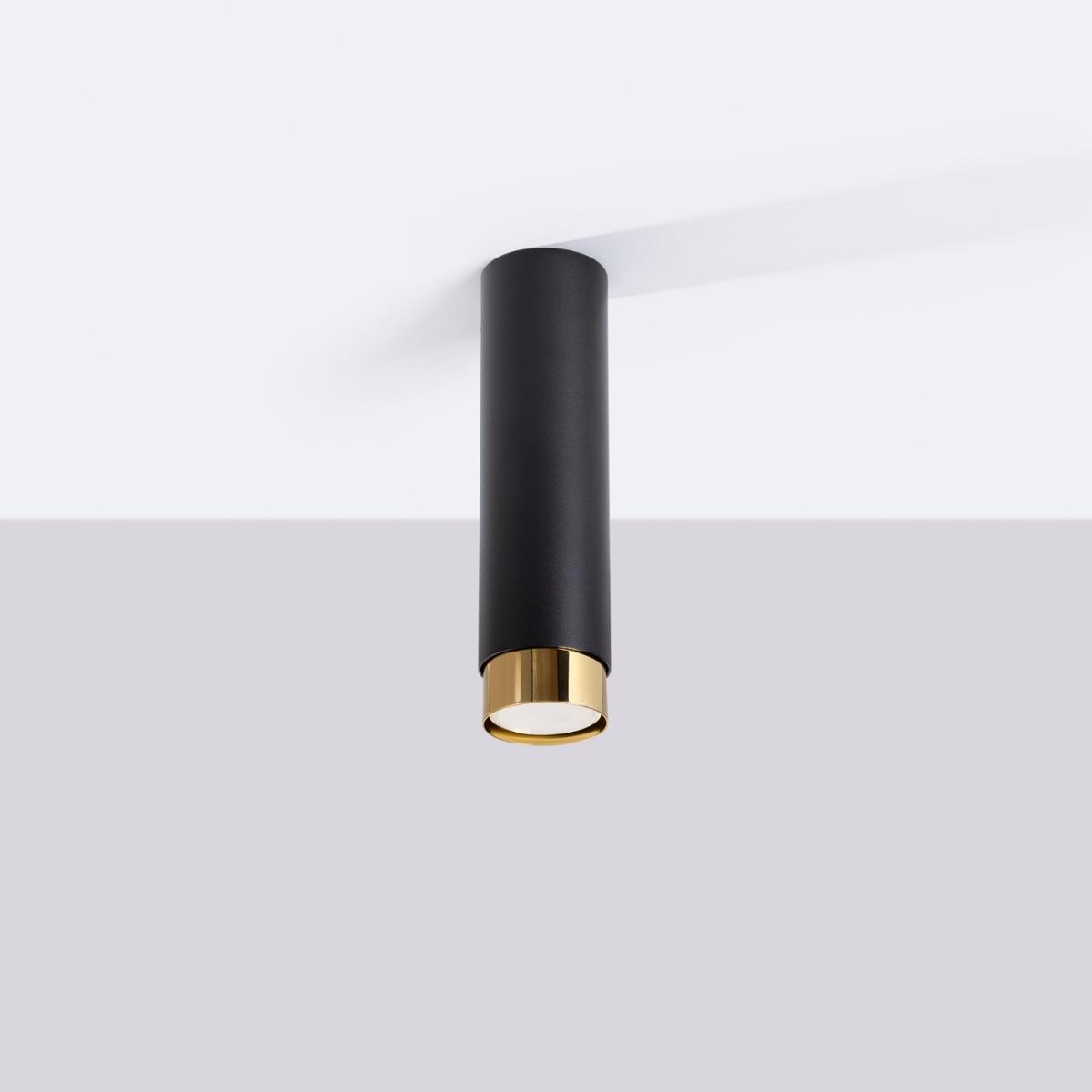 Sollux Lámpara de techo NERO 22,5 negro/oro N/A