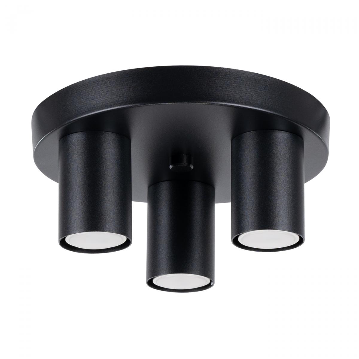 Sollux Plafón LAGOS 3P negro N/A