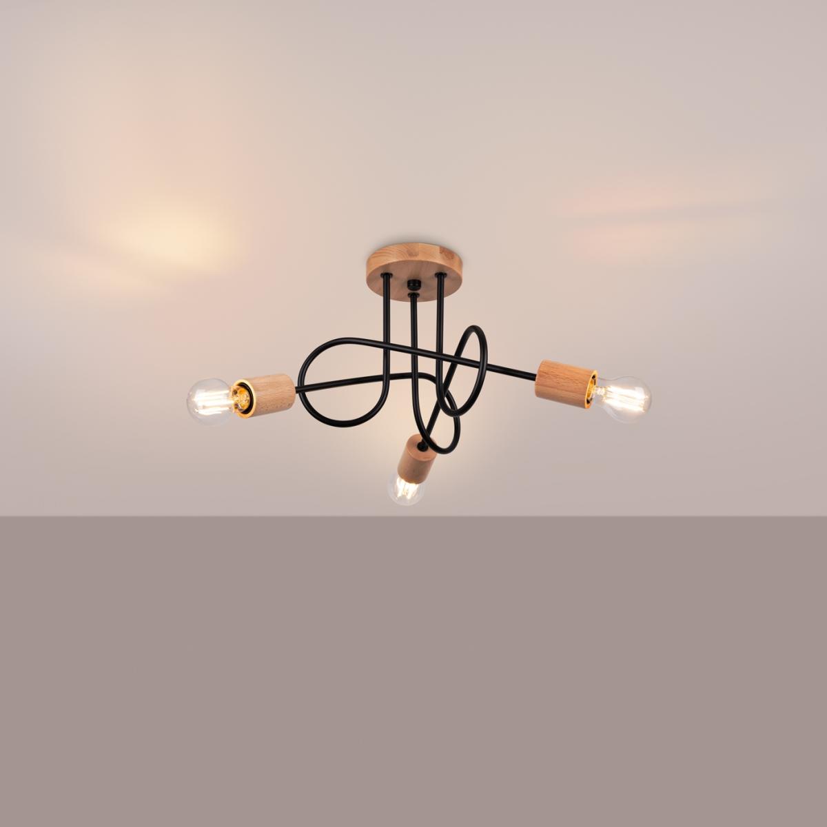 Sollux Lámpara EMBER 3 schwarz N/A