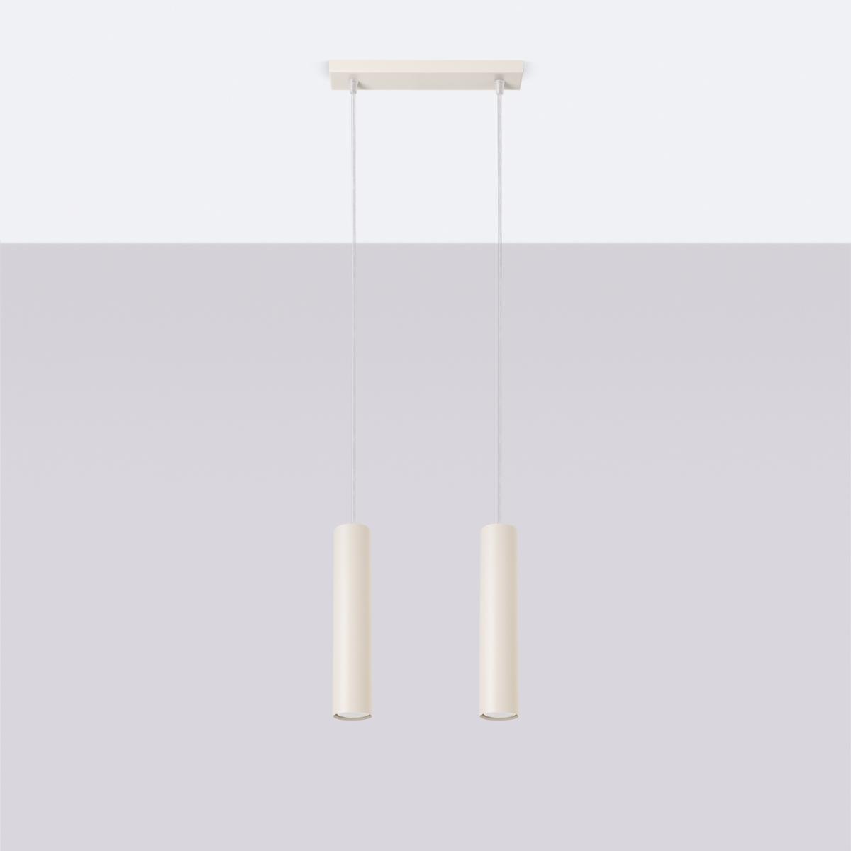 Sollux Lámpara colgante LAGOS 2 beige N/A