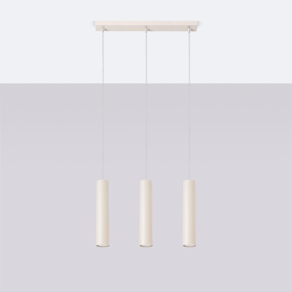 Sollux Lámpara colgante LAGOS 3L beige N/A