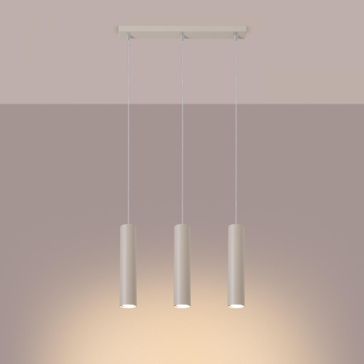 Sollux Lámpara colgante LAGOS 3L beige N/A