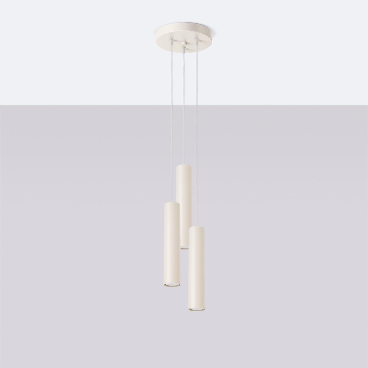 Sollux Lámpara colgante LAGOS 3P beige N/A