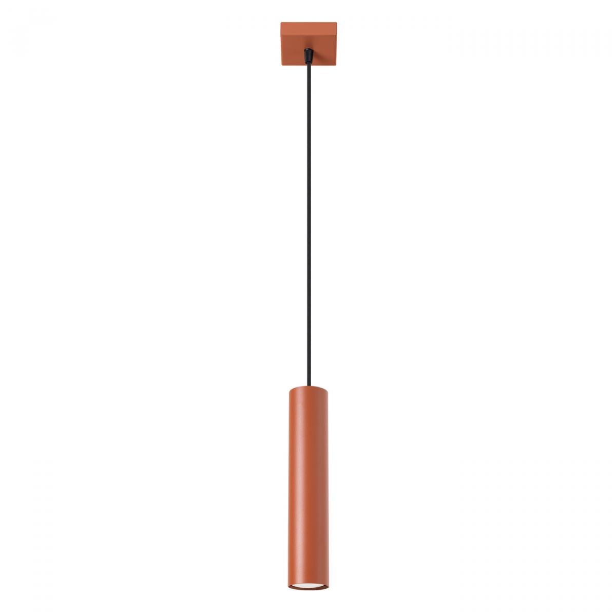 Sollux Lámpara colgante LAGOS 1 rojo ocre N/A