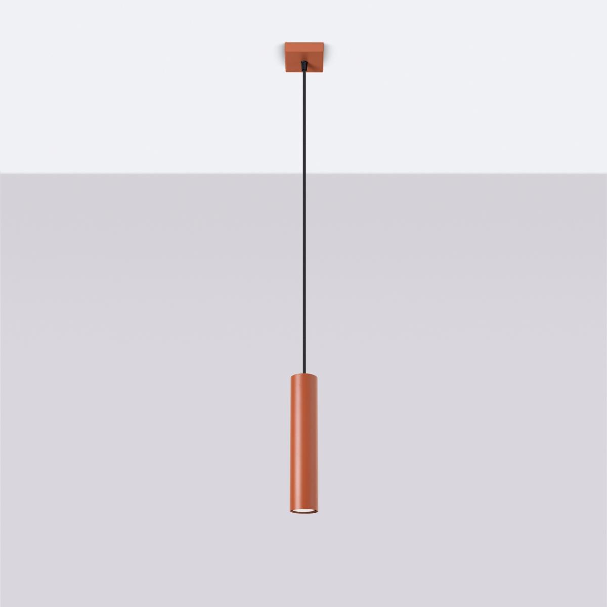 Sollux Lámpara colgante LAGOS 1 rojo ocre N/A