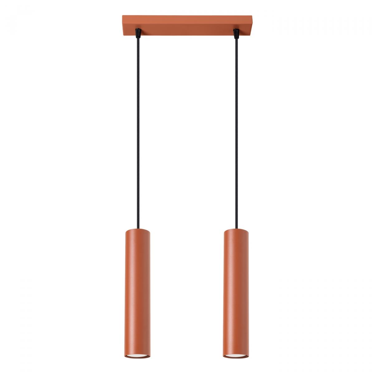 Sollux Lámpara colgante LAGOS 2 rojo ocre N/A