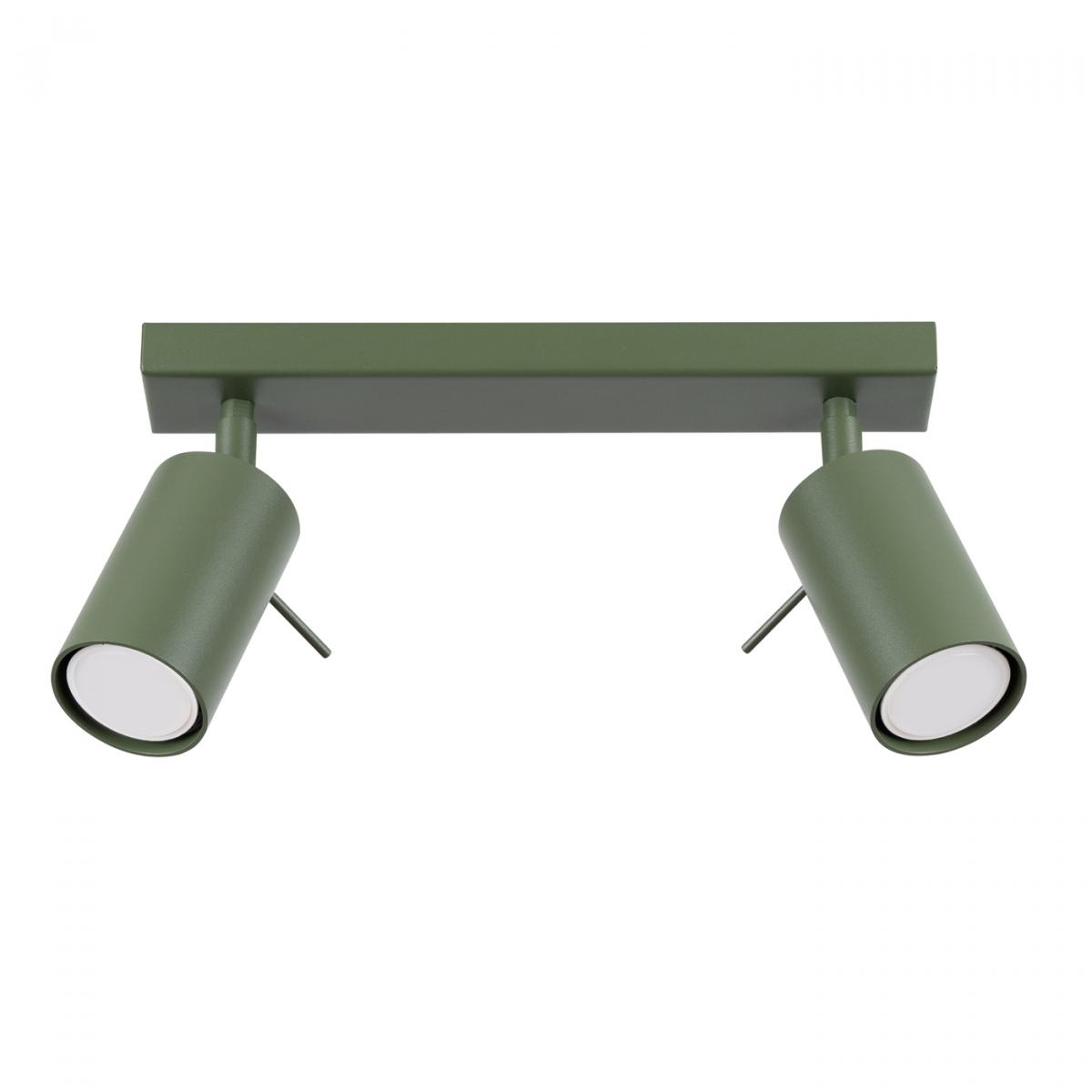 Sollux Lámpara de techo RING 2 verde oliva N/A