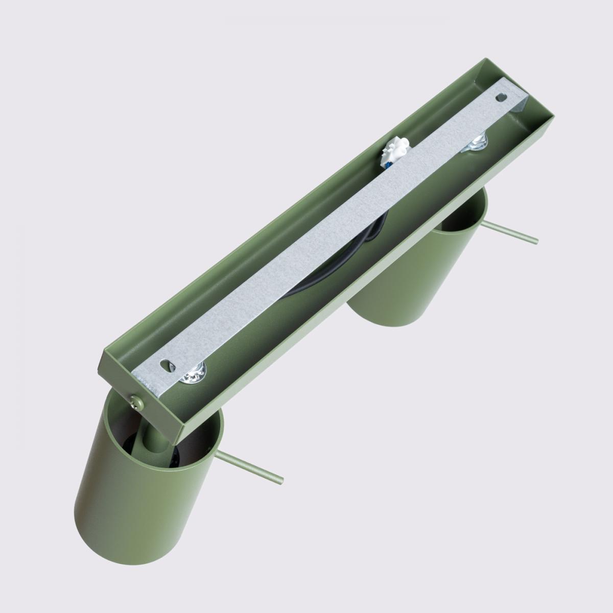 Sollux Lámpara de techo RING 2 verde oliva N/A