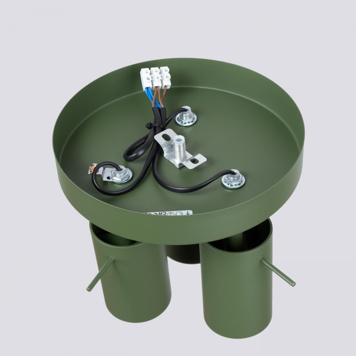 Sollux Plafón RING 3P verde oliva N/A