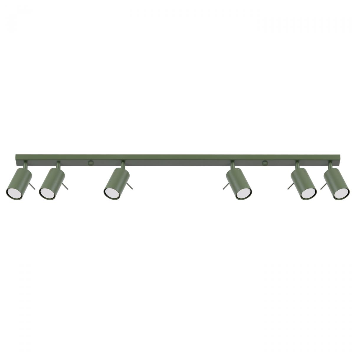 Sollux Lámpara de techo RING 6L verde oliva N/A