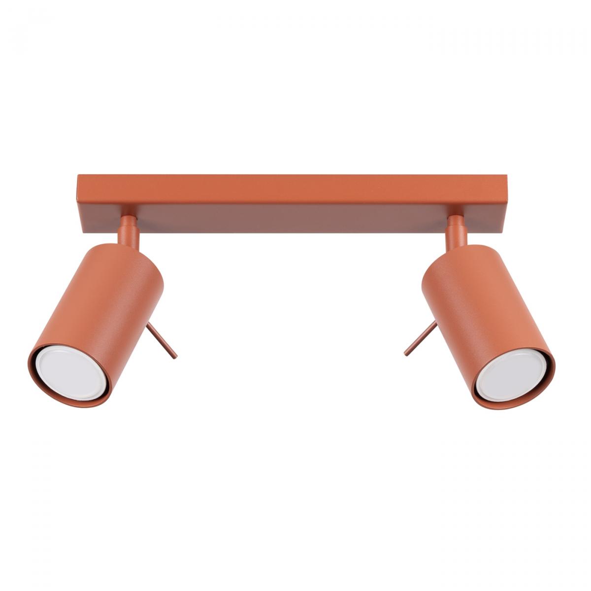 Sollux Lámpara de techo RING 2 rojo ocre N/A