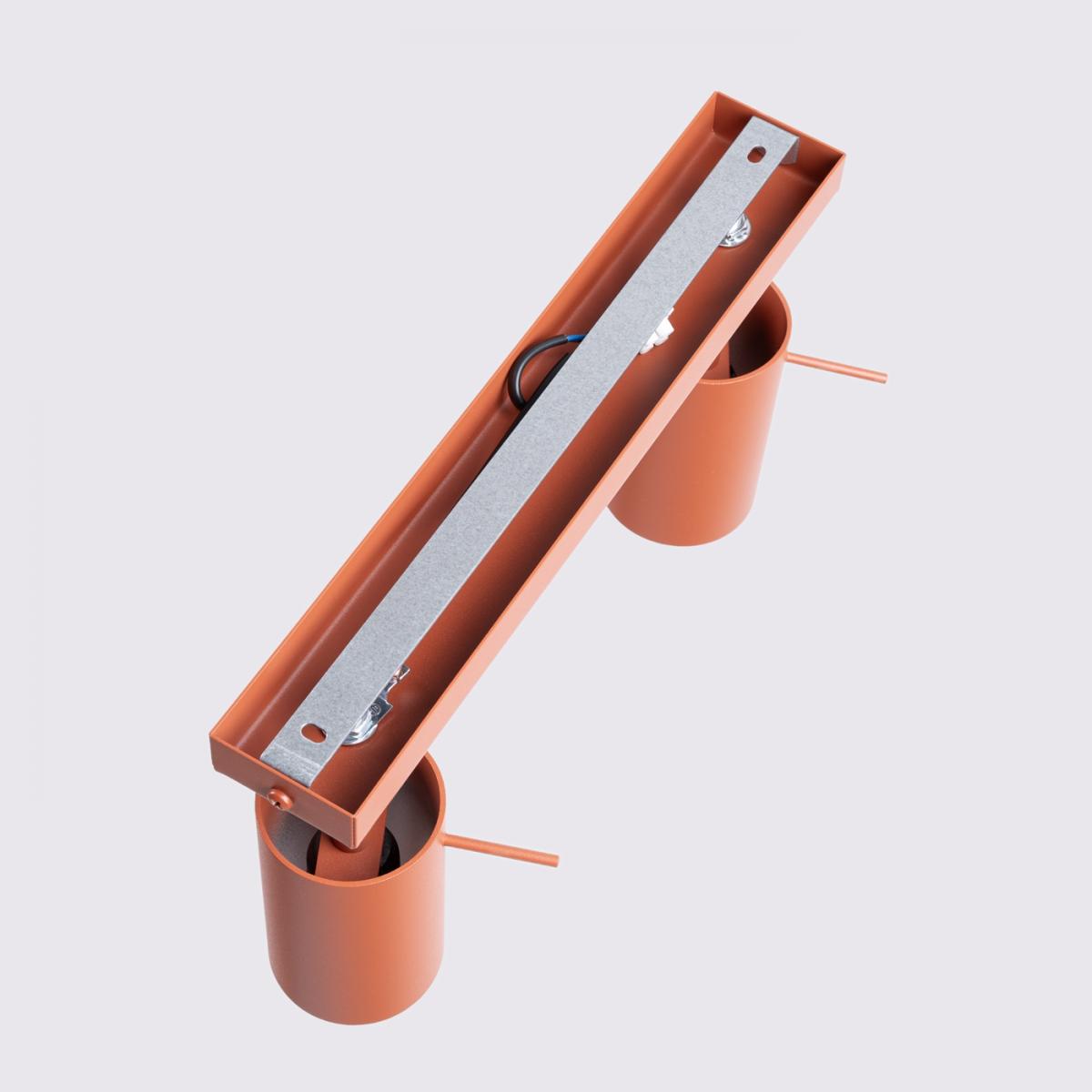 Sollux Lámpara de techo RING 2 rojo ocre N/A