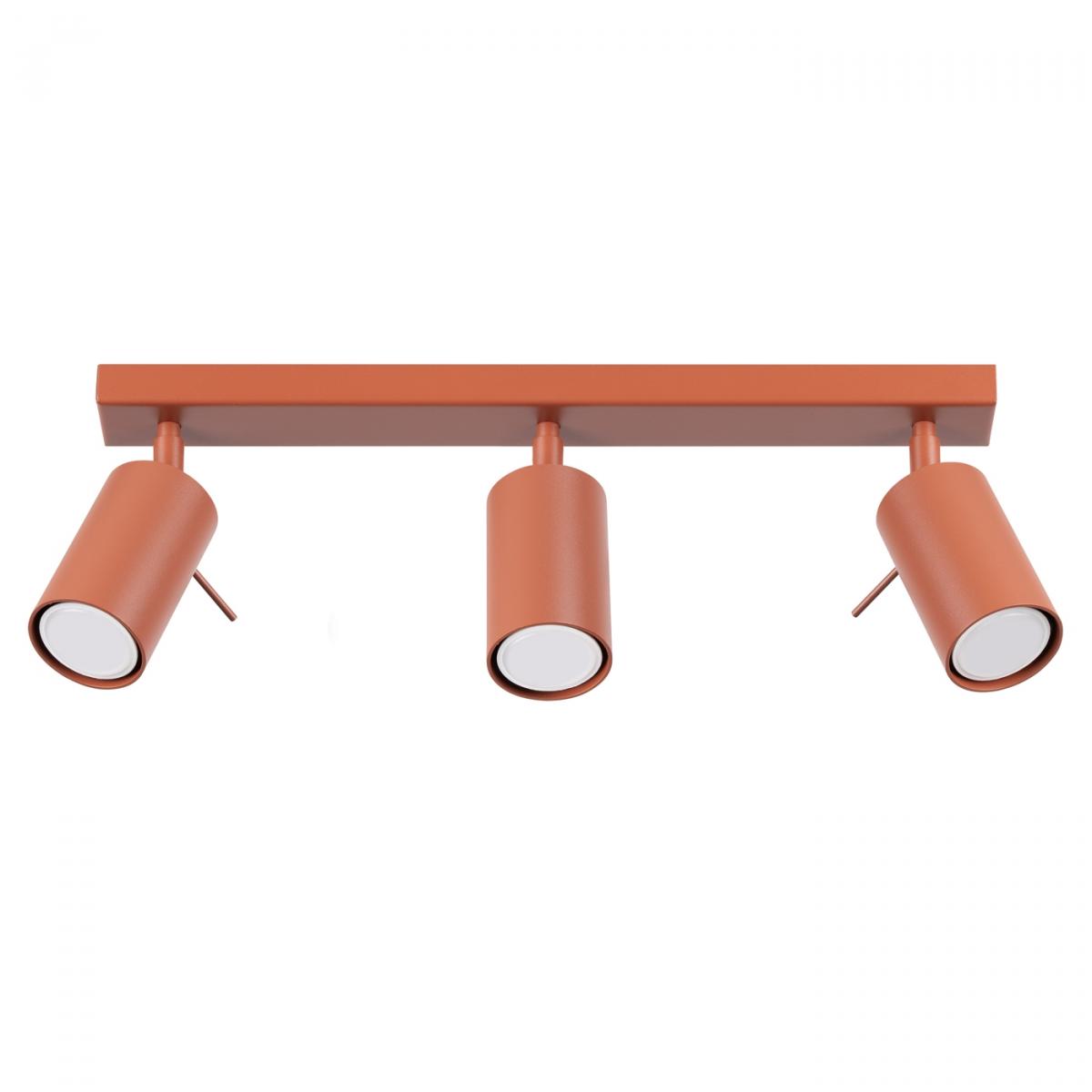 Sollux Lámpara de techo RING 3L rojo ocre N/A