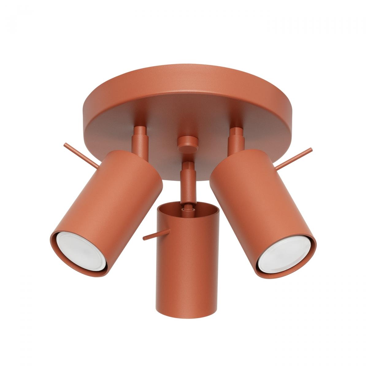 Sollux Plafón RING 3P rojo ocre N/A