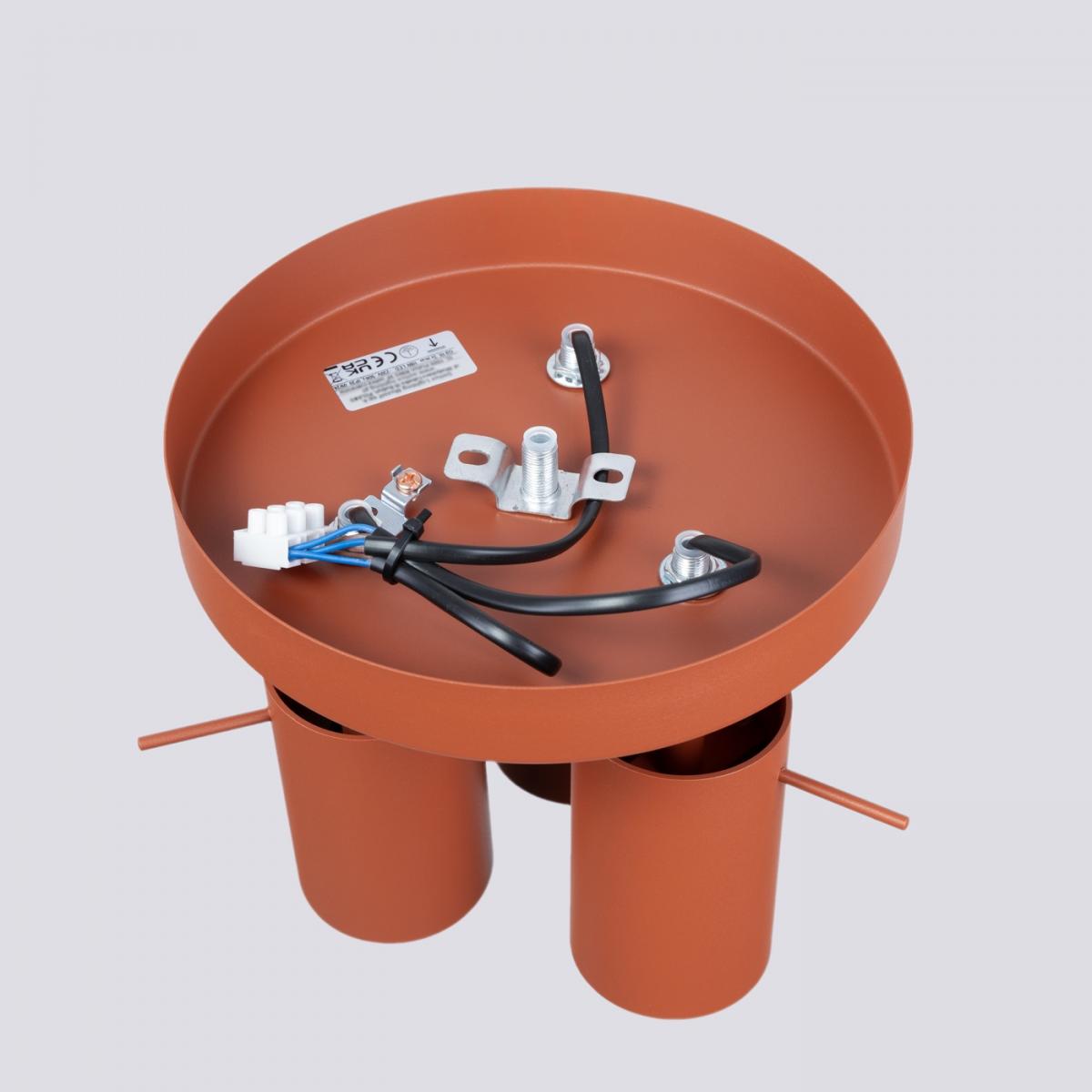 Sollux Plafón RING 3P rojo ocre N/A