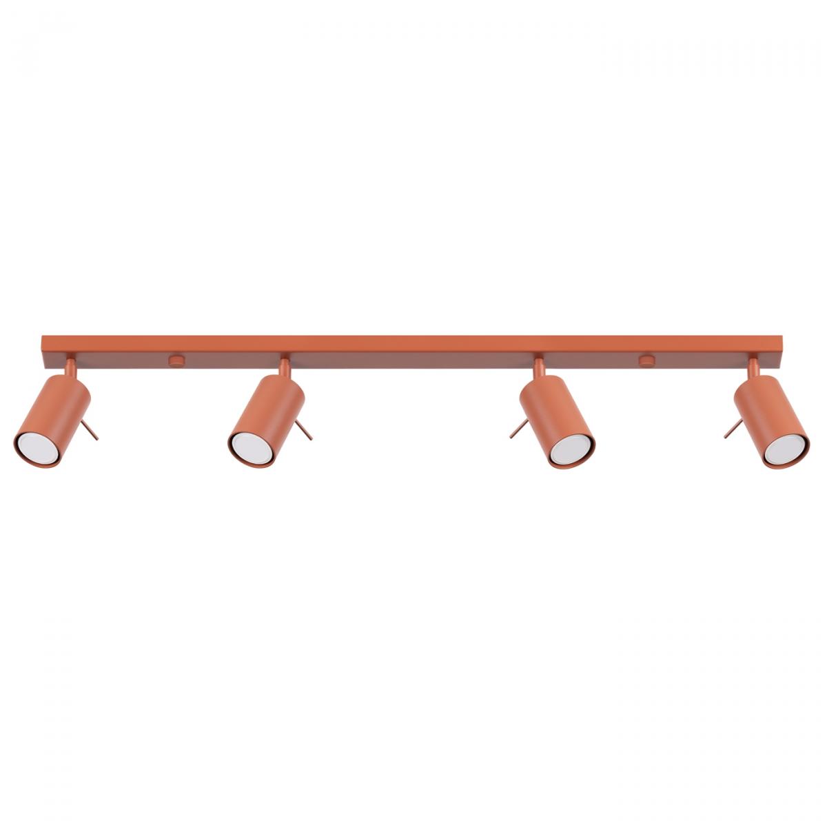 Sollux Plafón RING 4L rojo ocre N/A