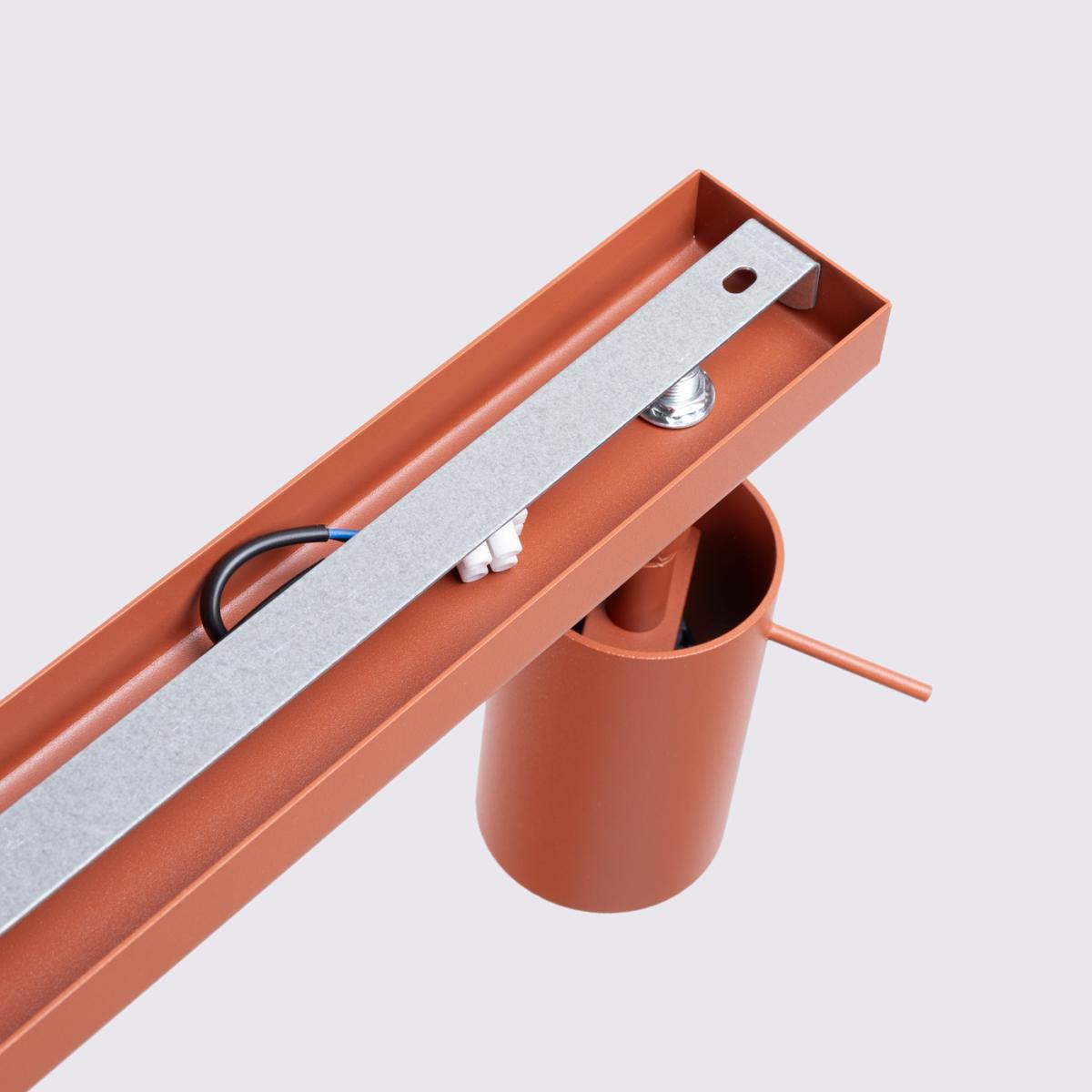 Sollux Plafón RING 6L rojo ocre N/A