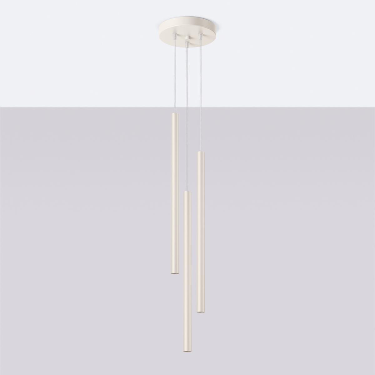 Sollux Lámpara colgante PASTELO 3P beige N/A