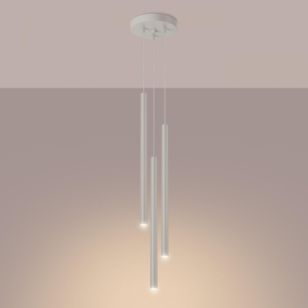 Sollux Lámpara colgante PASTELO 3P beige N/A