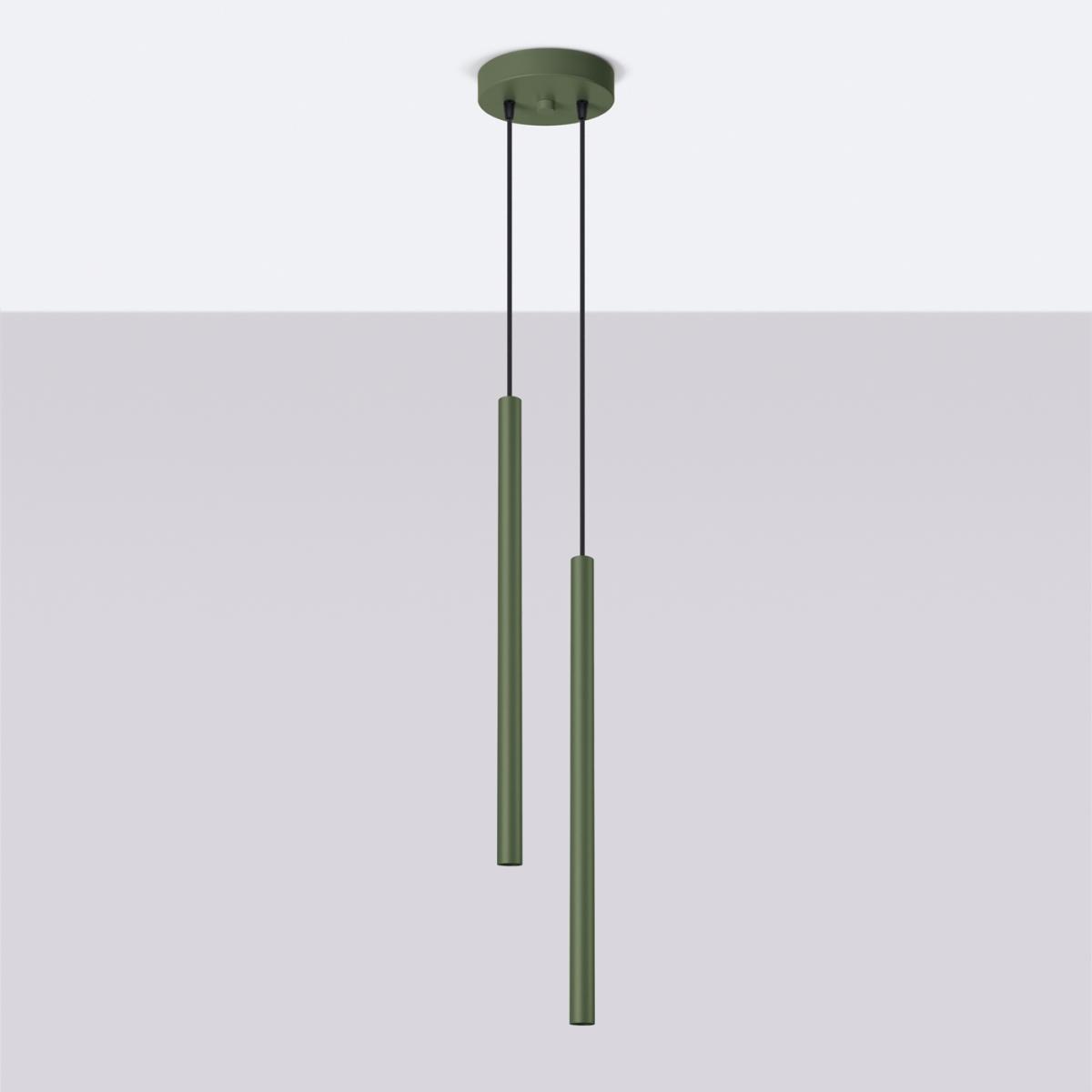 Sollux Lámpara colgante PASTELO 2 verde oliva N/A