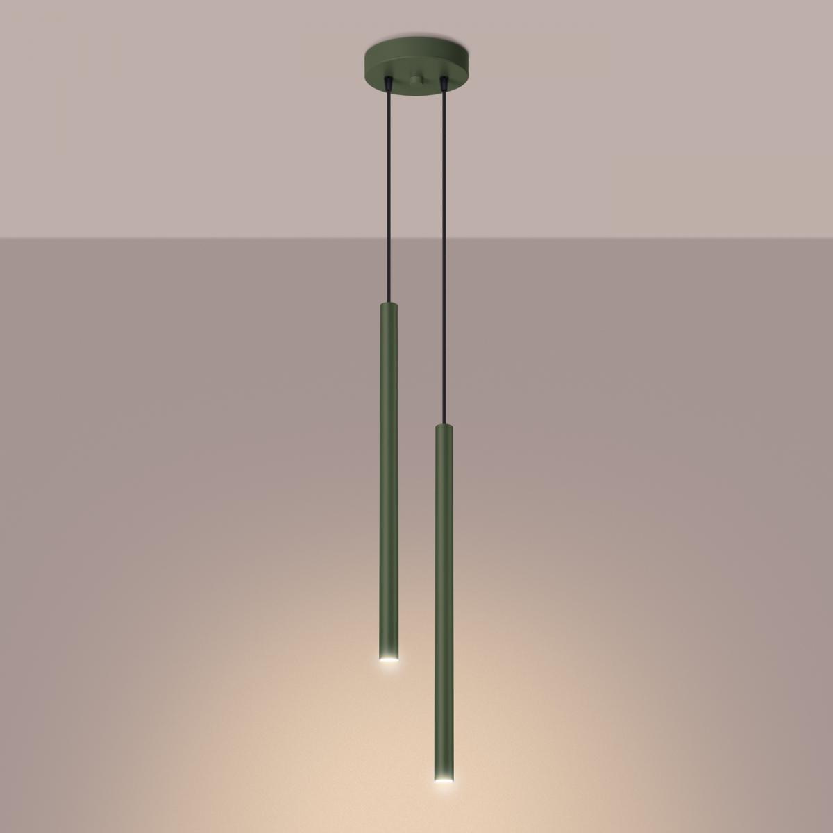 Sollux Lámpara colgante PASTELO 2 verde oliva N/A