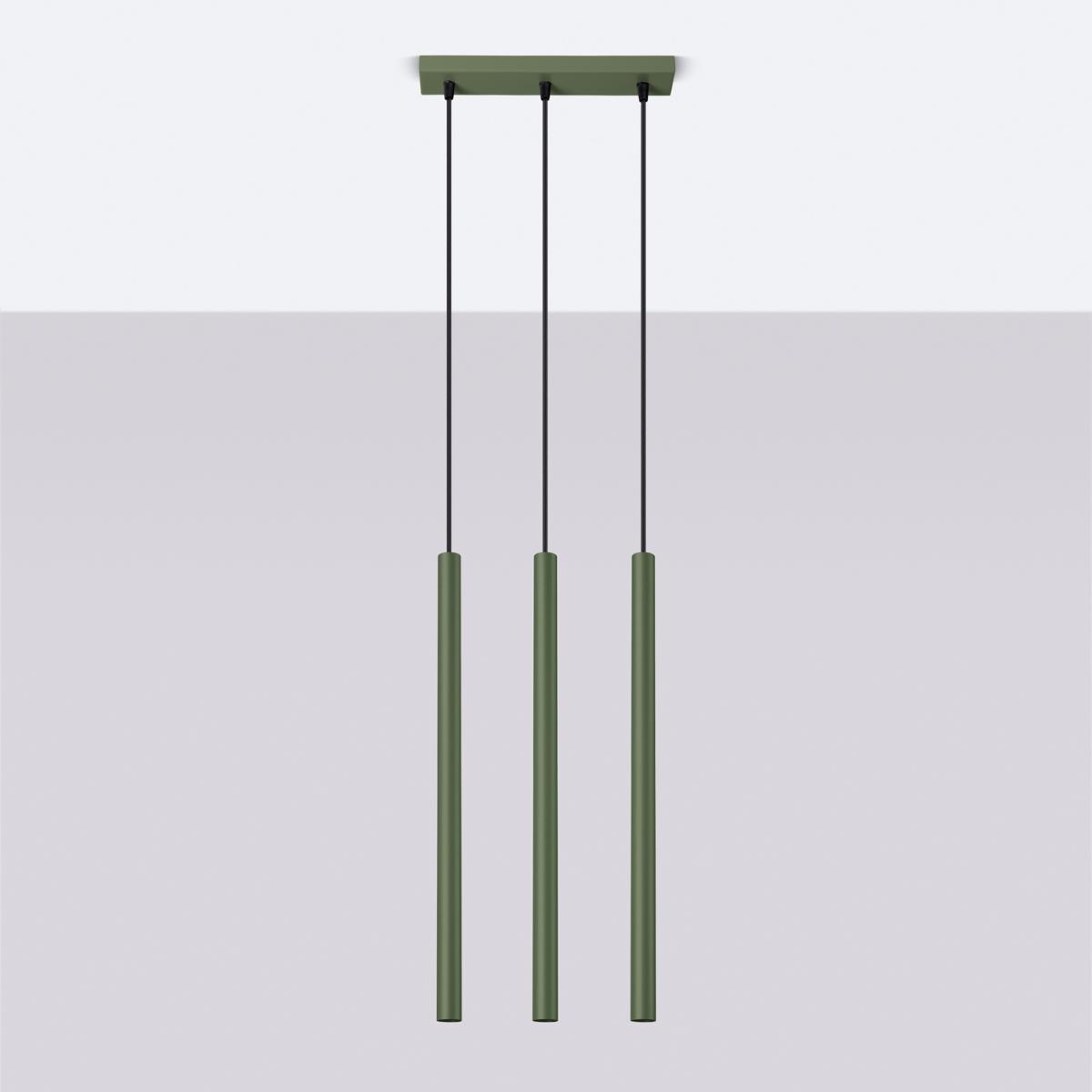 Sollux Lámpara colgante PASTELO 3 verde oliva N/A