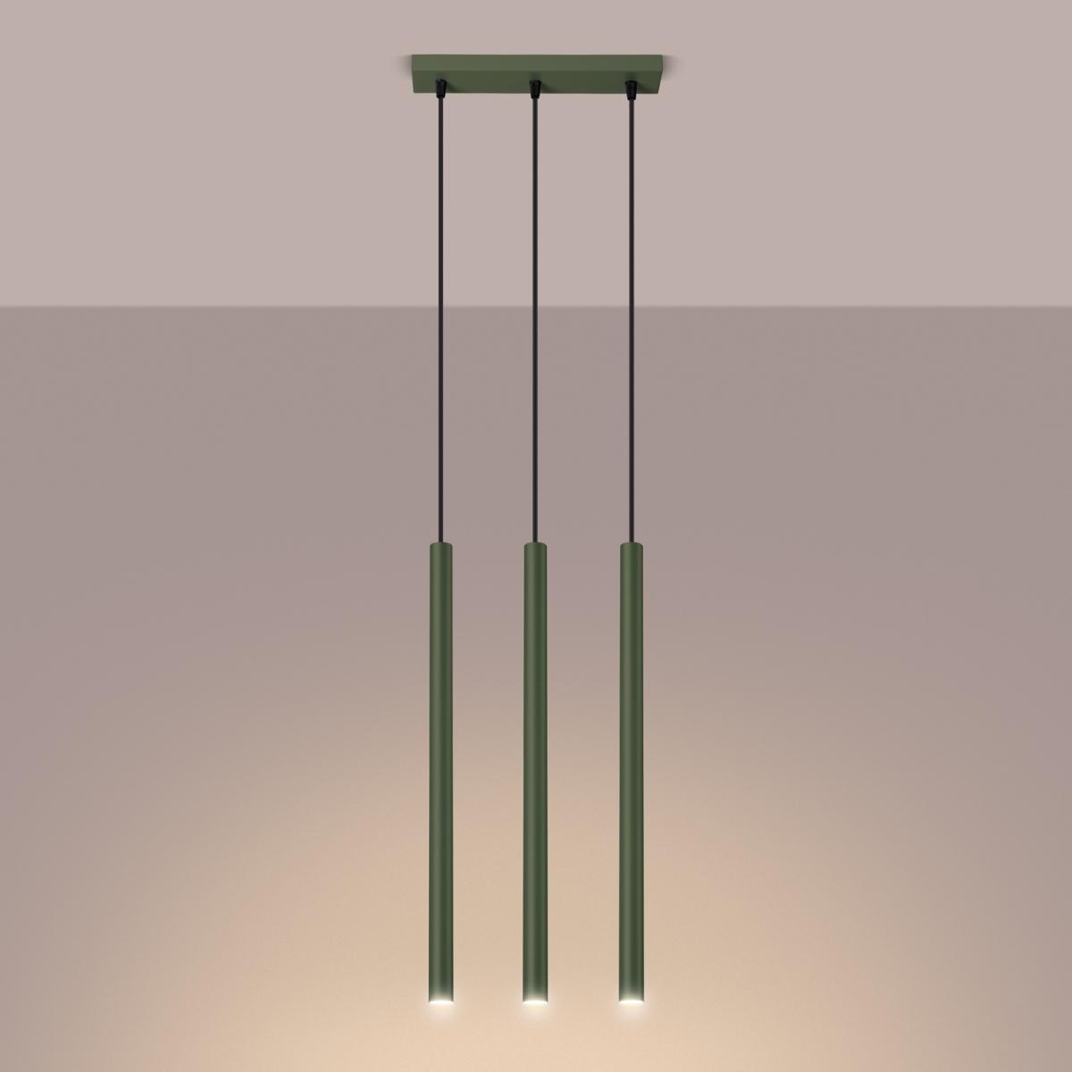 Sollux Lámpara colgante PASTELO 3 verde oliva N/A