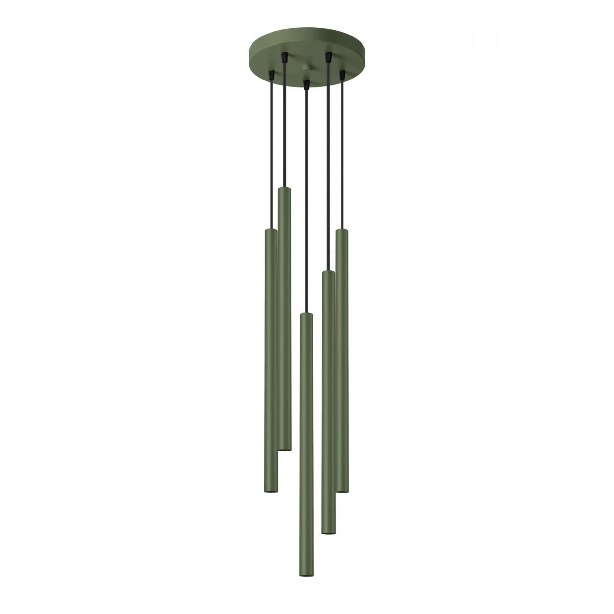 Sollux Lámpara colgante PASTELO 5P verde oliva N/A