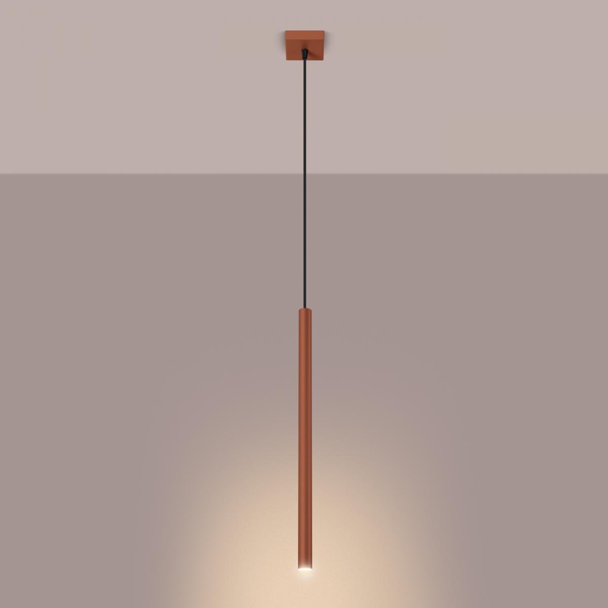 Sollux Lámpara colgante PASTELO 1 rojo ocre N/A