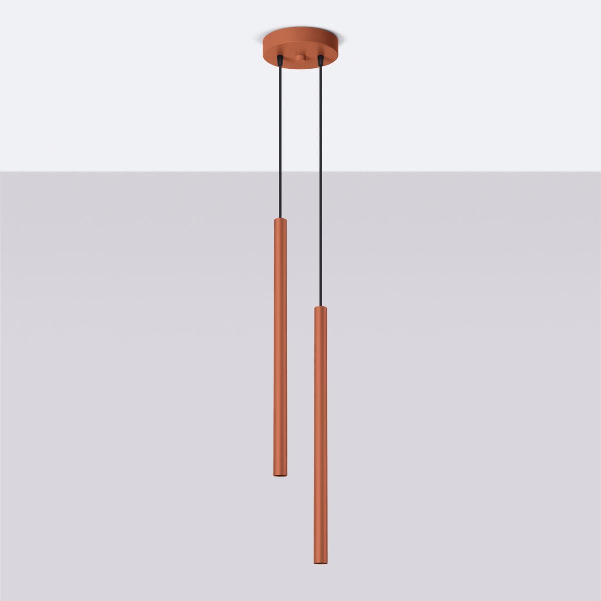 Sollux Lámpara colgante PASTELO 2 rojo ocre N/A