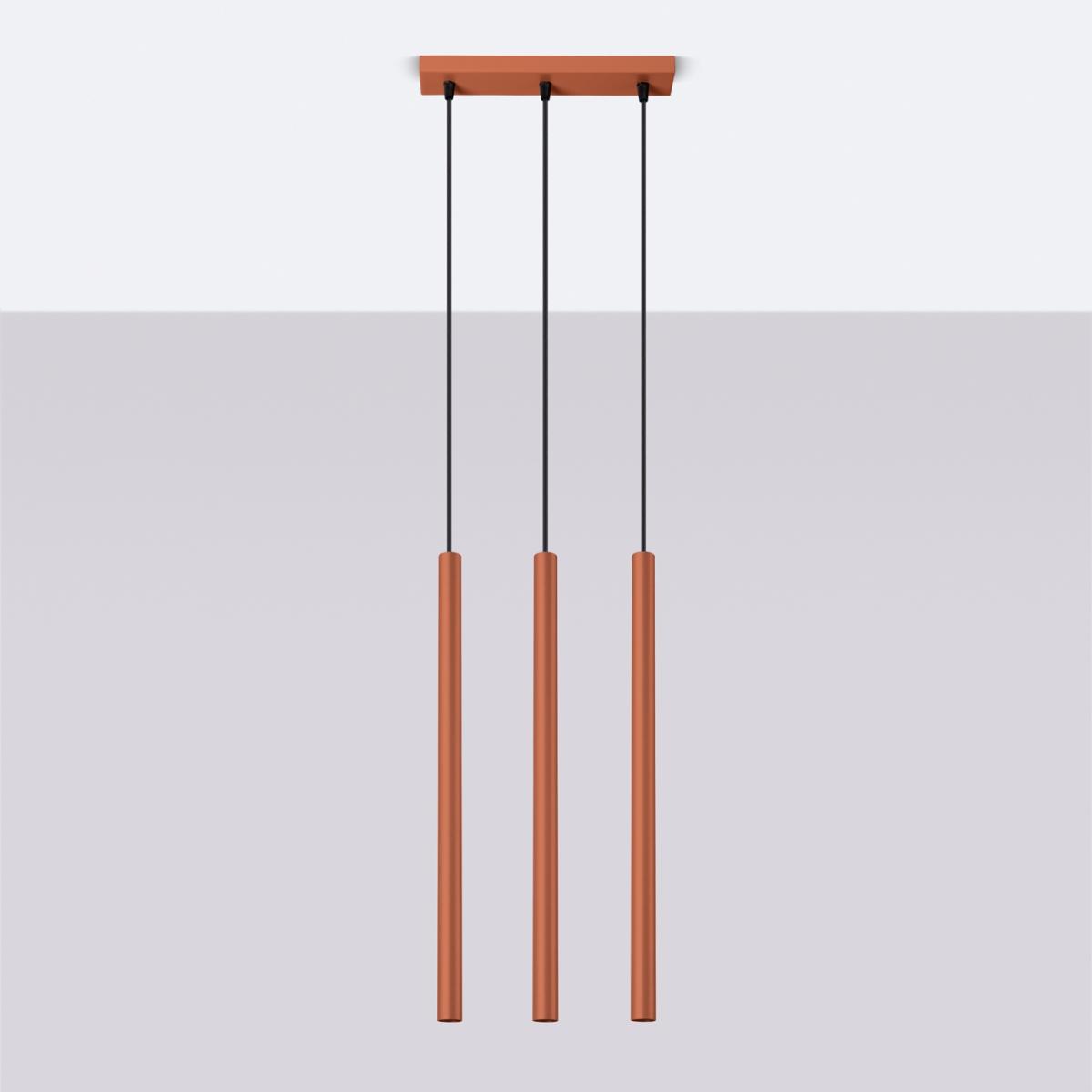 Sollux Lámpara colgante PASTELO 3 rojo ocre N/A