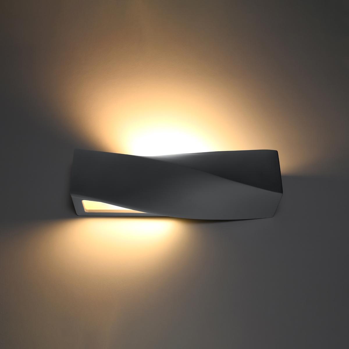 Sollux Aplique de cerámica SIGMA gris 