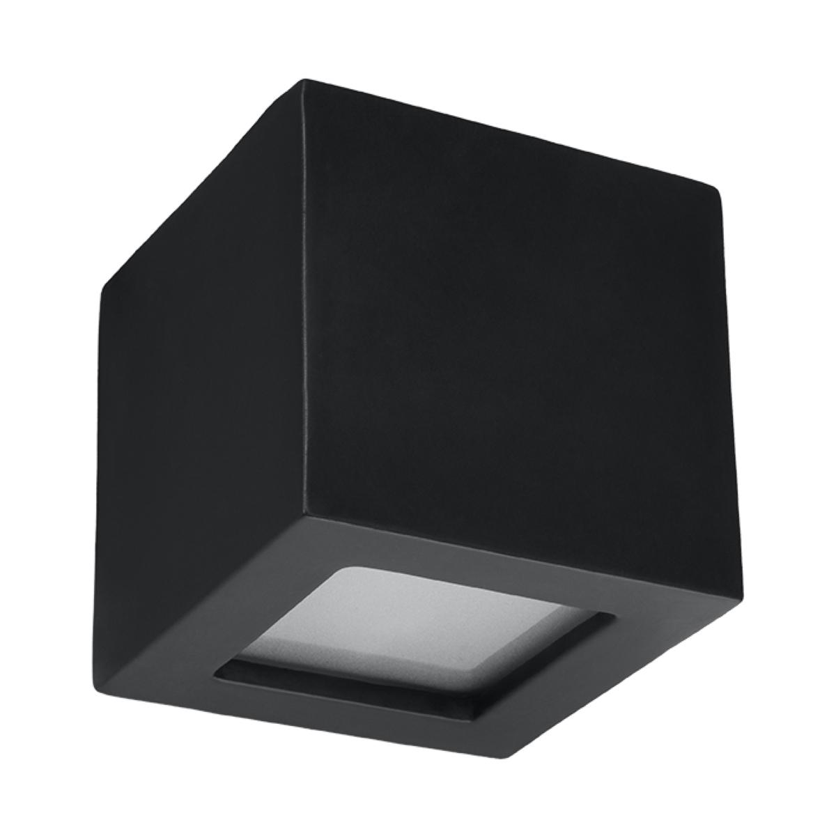 Sollux Aplique de cerámica LEO negro 