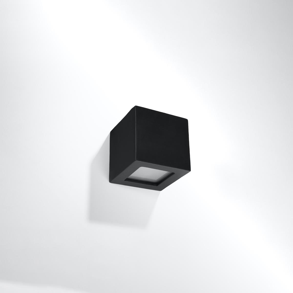 Sollux Aplique de cerámica LEO negro 