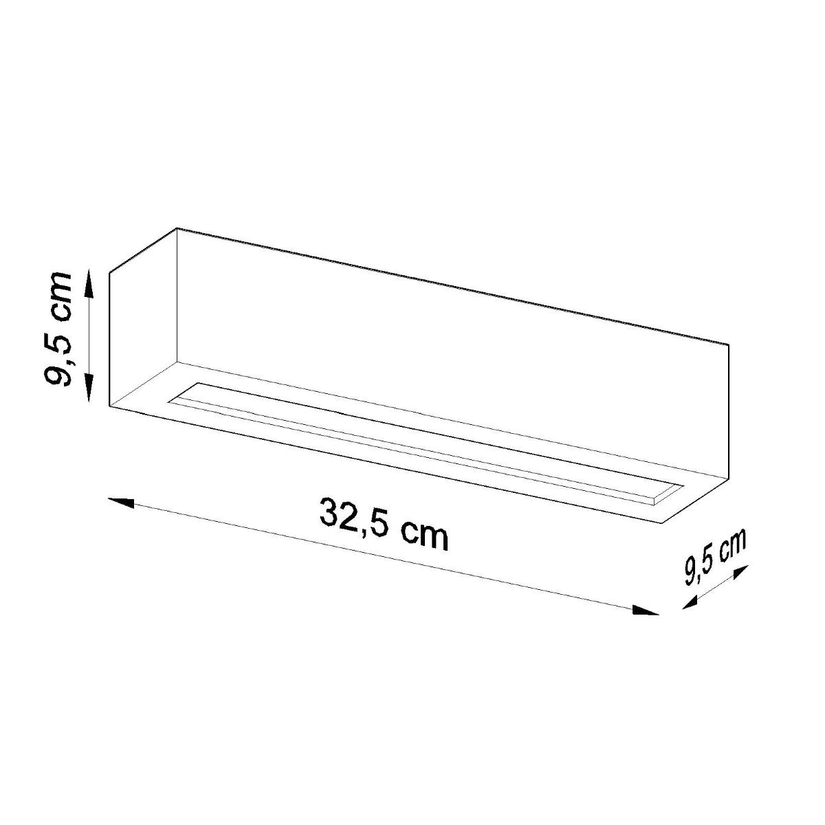 Sollux Aplique de cerámica VEGA gris 