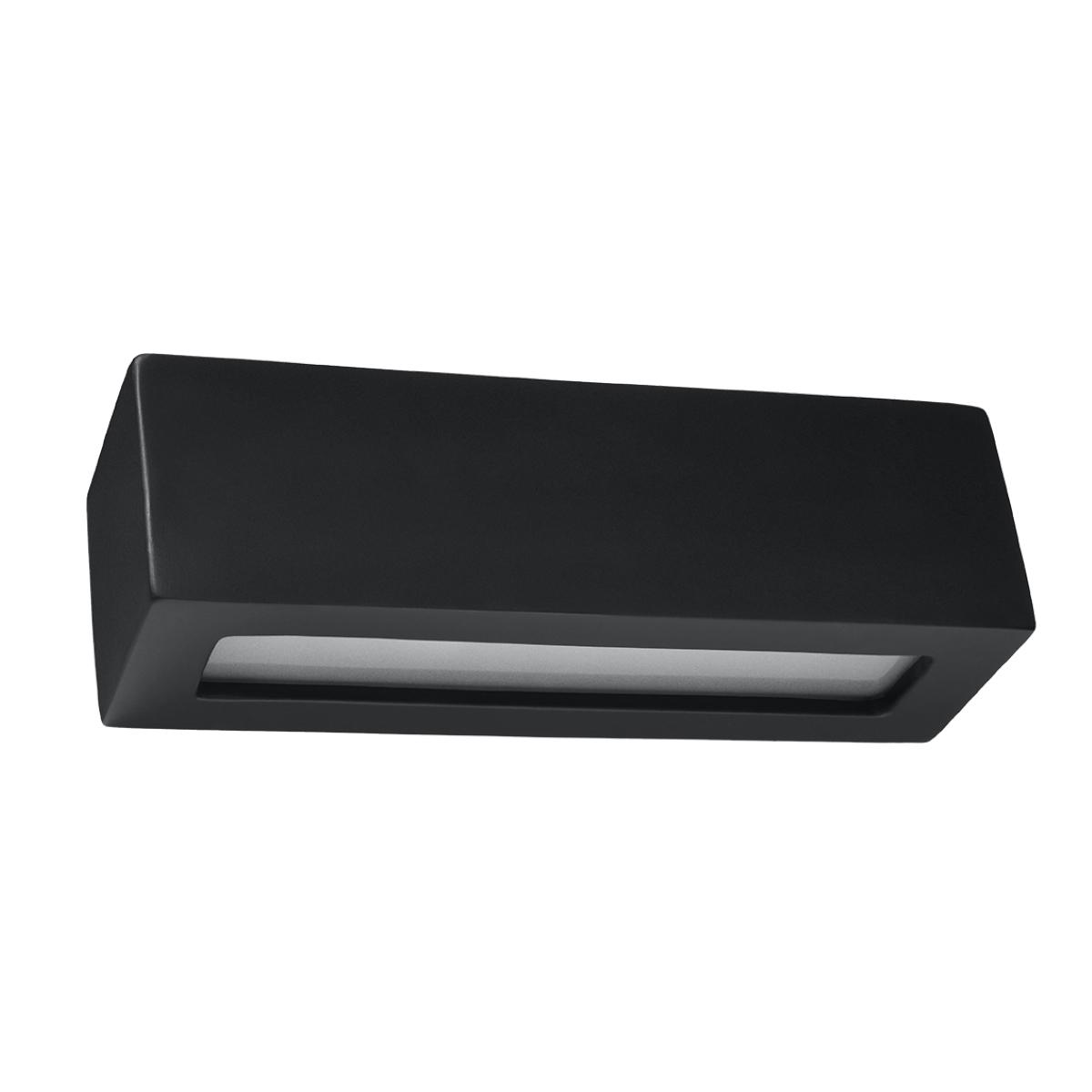 Sollux Aplique de cerámica VEGA negro 