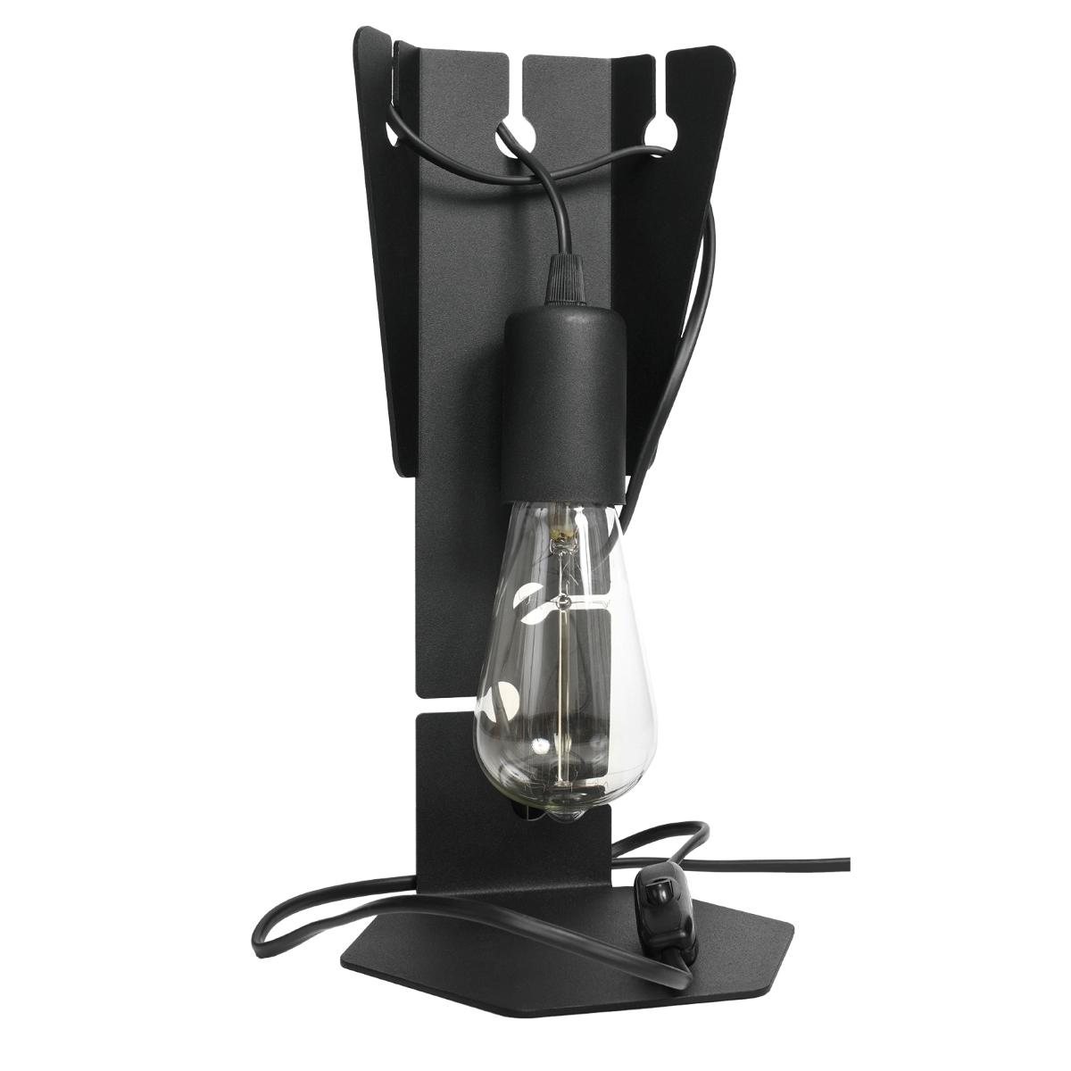 Sollux Lámpara de mesa ARBY negra 
