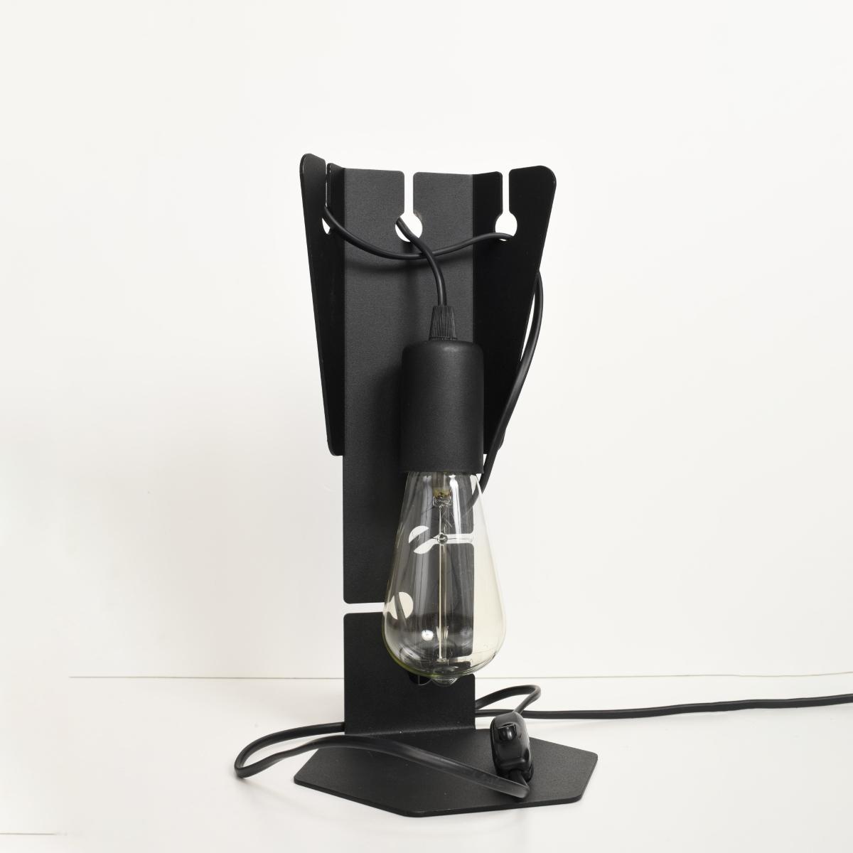 Sollux Lámpara de mesa ARBY negra 