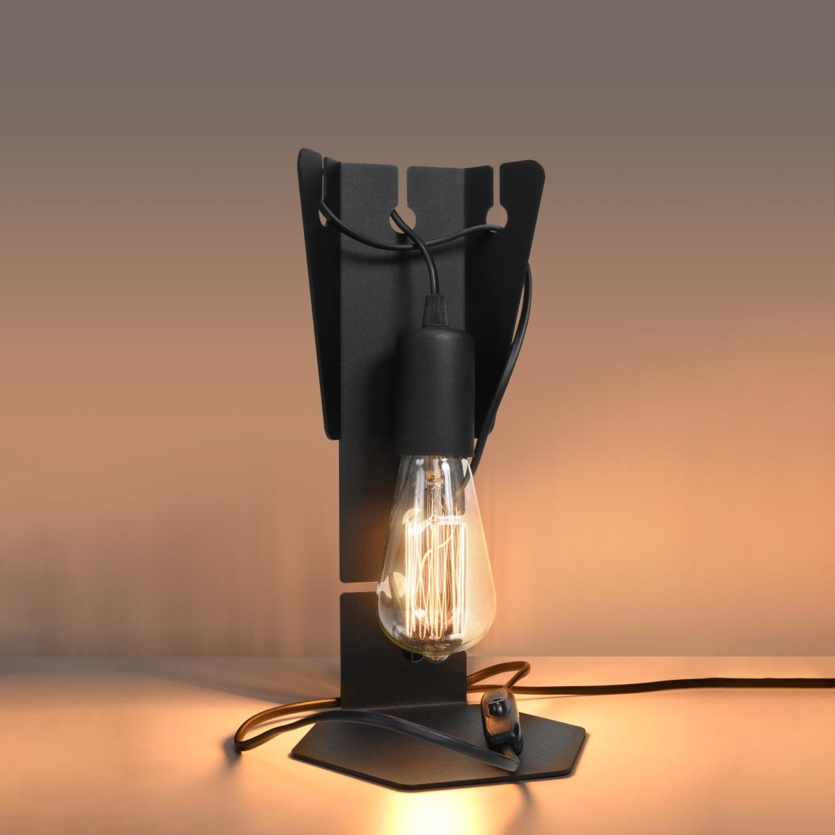 Sollux Lámpara de mesa ARBY negra 