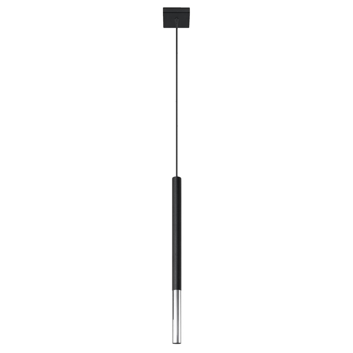 Sollux Lámpara colgante MOZAICA 1 negro/cromo 
