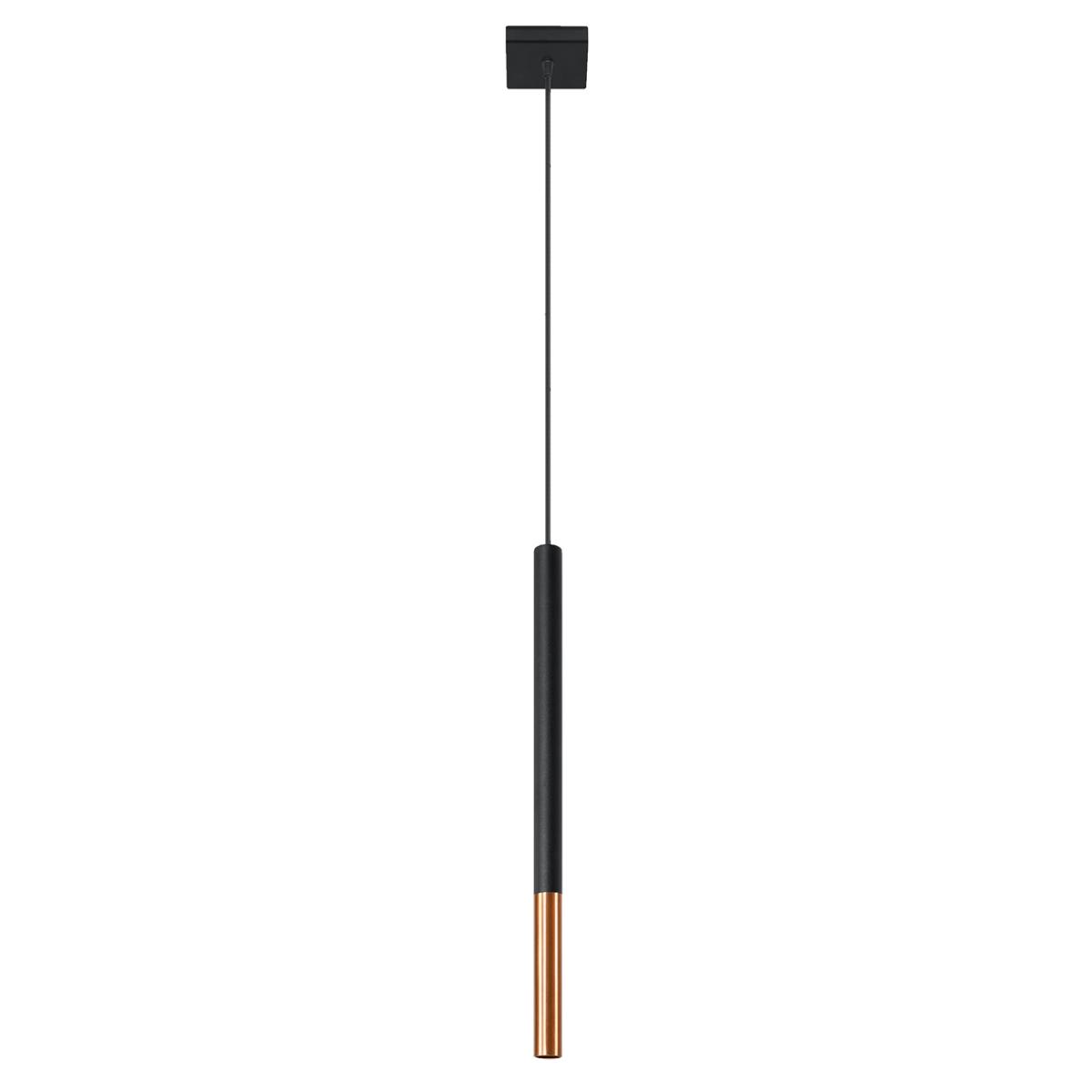 Sollux Lámpara colgante MOZAICA 1 negro/cobre 