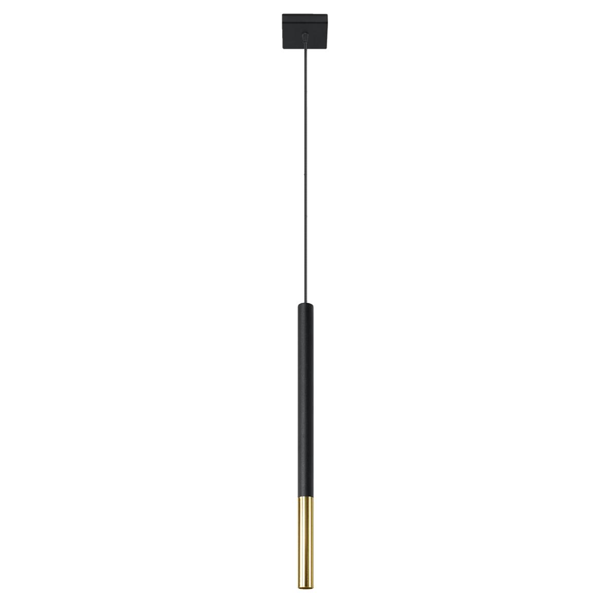 Sollux Lámpara colgante MOZAICA 1 negro/dorado 