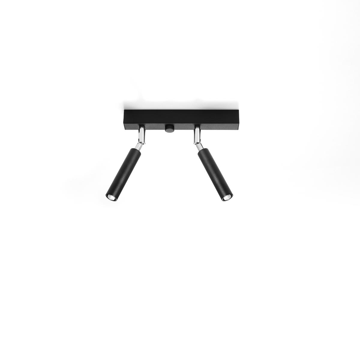 Sollux Lámpara de techo EYETECH 2 negra 